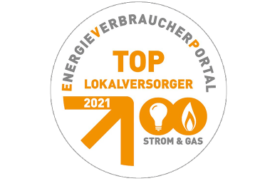 Auszeichnung SpardaEnergie Top Lokalversorger 2021