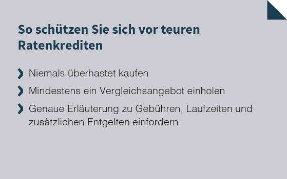 So schützen Sie sich vor Ratenkrediten