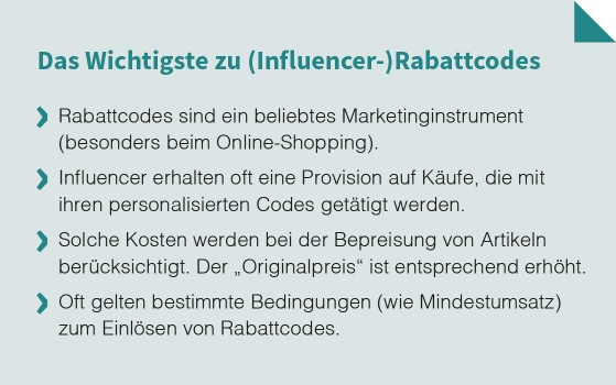 Influencer-Rabattcodes